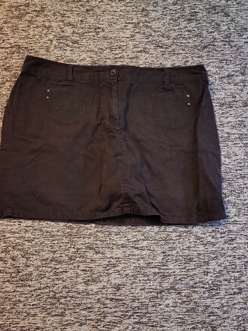 Reitmans Chocolate Brown Cotton Blend Skort- Plus Size